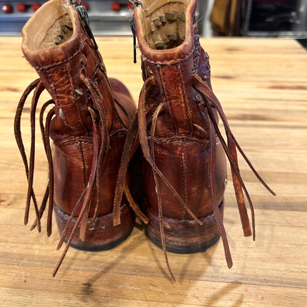 Bed Stu Ankle Craven Boots Oxblood - Picture 4 of 5